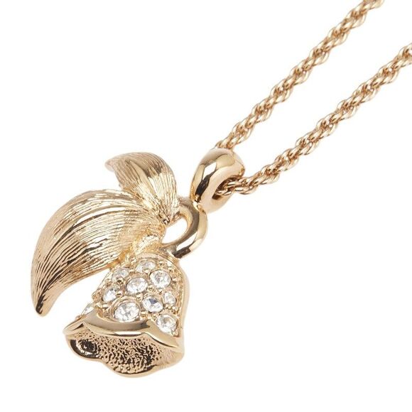 Christian Dior Leaf Bell Motif Necklace - Picture 1 of 7